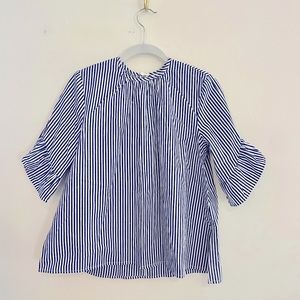 Blue and white striped shirt